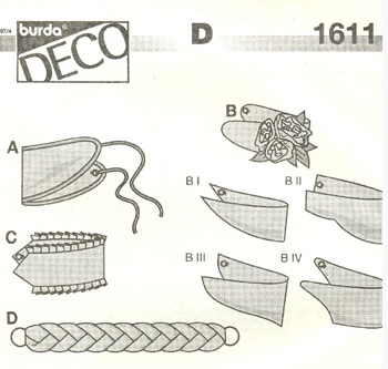 Выкройка Burda (Бурда) 1611 — Подвязки для занавесок (снята с производства)