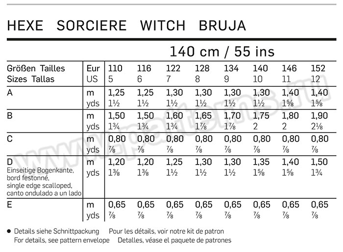 Выкройка Burda (Бурда) 2367 — Карнавальный костюм \"Ведьма\"