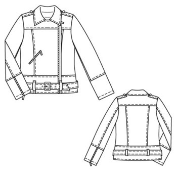 Выкройка Burda (Бурда) 507B — Байкерская куртка