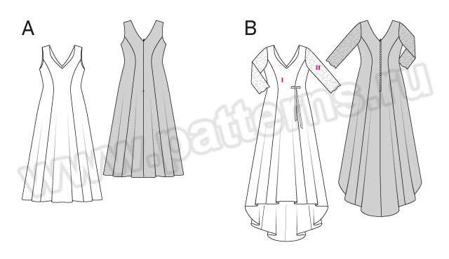 Выкройка Burda (Бурда) 6711 — Вечернее и Свадебное платье (снята с производства)