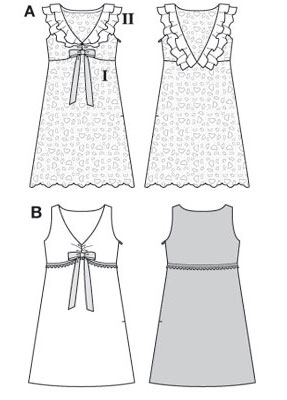 Выкройка Burda (Бурда) 7605 — Платье (снята с производства)