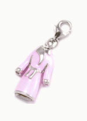Подвеска из серебра P5134 — Платье розовое с поясом