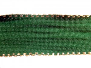 Лента-канва зеленая с золотым кантом DSCN4965