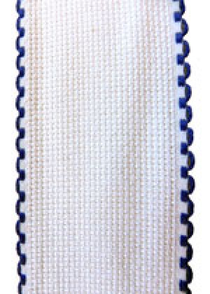 Лента-канва белая с синим кантом DSCN4967-1