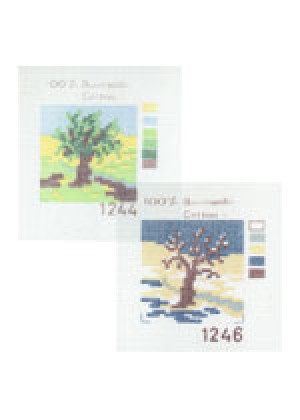 Канва с печатным рисунком (набор) 1244+1246 - Деревья