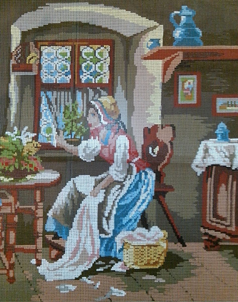 Канва для вышивания (гобелен) 0310 - Девушка у окна