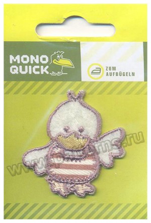 Термоаппликация Mono Quick (02019) – Утенок в полосатом фартучке