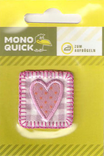 Термоаппликация Mono Quick (02133) – Сердечко розовое