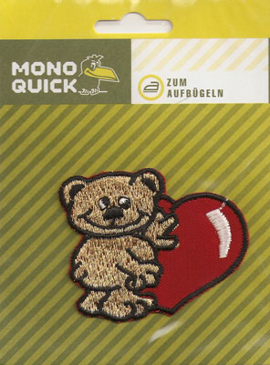 Термоаппликация Mono Quick (art.16) – Медвежонок с сердцем