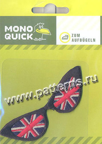 Термоаппликация Mono Quick (06141) – Очки с флагом Великобритании