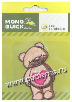 Термоаппликация Mono Quick (06155) – Мишка с большим сердцем