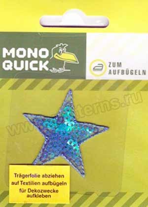Термоаппликация Mono Quick (06430) – Звезда с пайетками