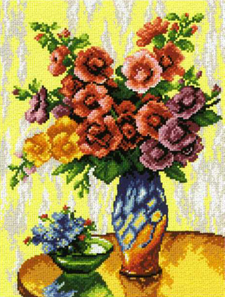 Канва с печатным рисунком 2315 - Цветы