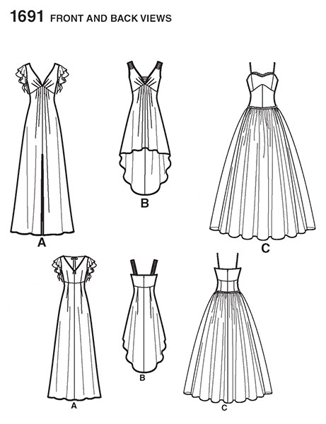 Выкройка Simplicity — Вечернее платье - S1691 (снята с производства)