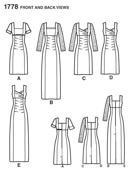 Выкройка Simplicity — Платье со сборками - S1778 (снята с производства)