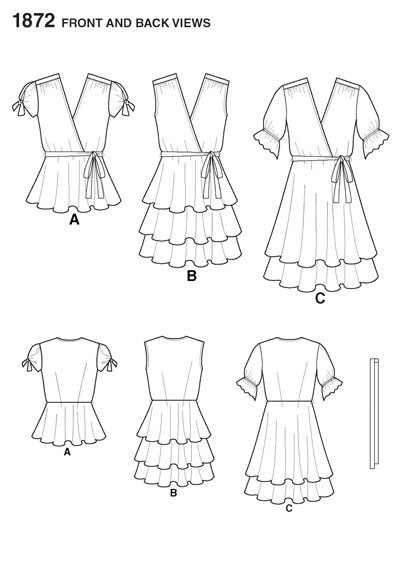 Выкройка Simplicity — Платье, Блузка - S1872 (снята с производства)