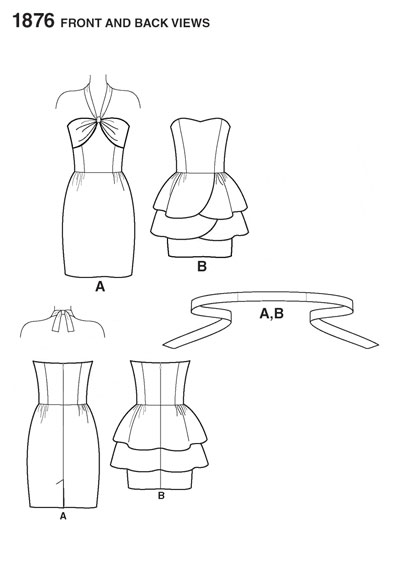 Выкройка Simplicity — Короткое платье - S1876 (снята с производства)