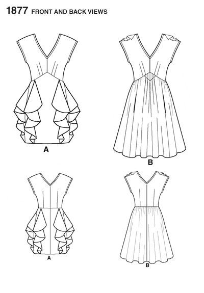 Выкройка Simplicity — Короткое платье - S1877 (снята с производства)