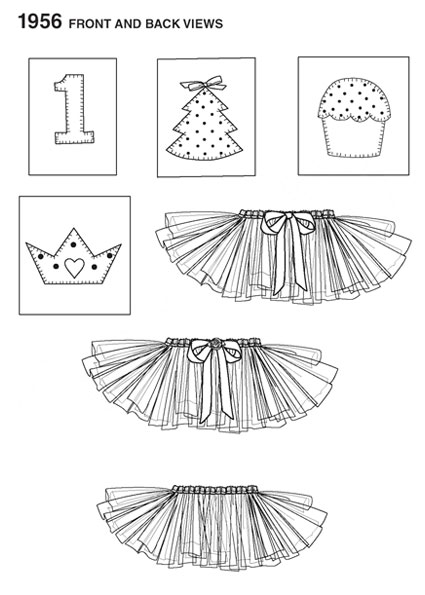 Выкройка Simplicity — Пачка (юбка), Украшения для малыша - S1956 (снята с производства)