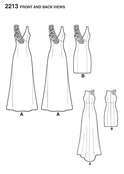 Выкройка Simplicity — Вечернее и свадебное платье - S2213 (снята с производства)