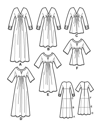 Выкройка Simplicity — Вечернее платье, Туника - S2774 (снята с производства)