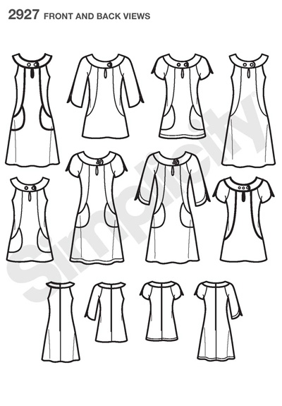 Выкройка Simplicity — Платье или Туника - S2927 (снята с производства)