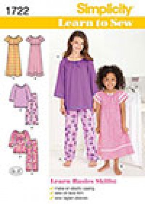 Выкройка Simplicity — Пижама, Ночная рубашка - S1722-K5_7-14