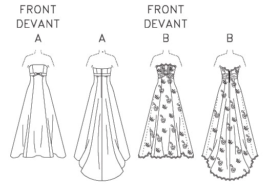 Выкройка Butterick — Свадебное платье - B5325