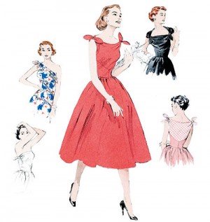 Выкройка Butterick — Ретро 1953: Праздничное платье - B5708