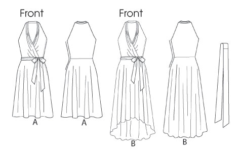 Выкройка Butterick — Платье с поясом - B5886 (снята с производства)