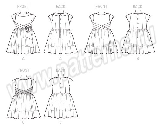 Выкройка Butterick — Ретро 1961: Платье для девочки - B6315