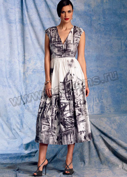 Выкройка Vogue — Платье с V-образным вырезом - V1402