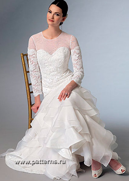 Выкройка Vogue — Свадебное и вечернее платье - V1495