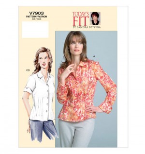Выкройка Vogue — Рубашка женская - V7903 (снята с производства)