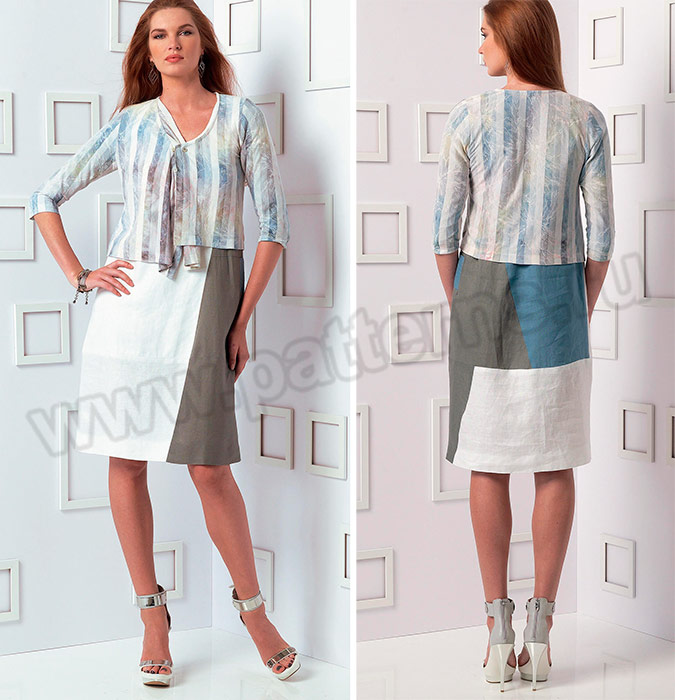 Выкройка Vogue — Бохо-комплект: платье, кардиган - V9081