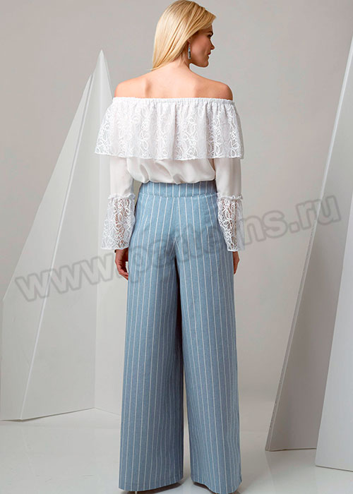 Выкройка Vogue — Блуза с открытыми плечами, широкие брюки и шорты - V9257