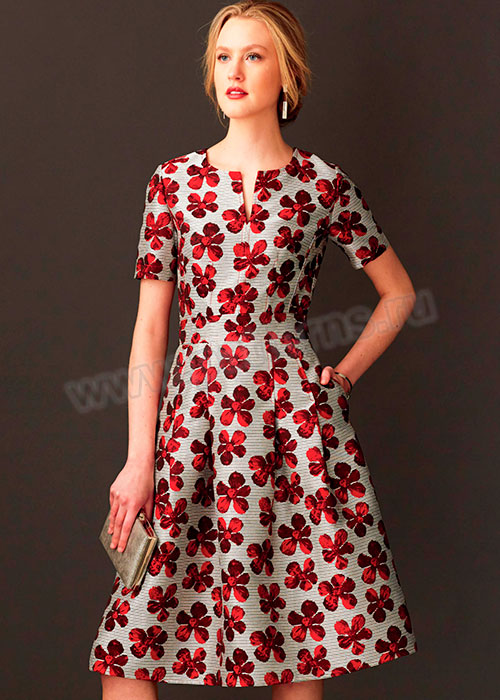 Выкройка Vogue — Платье расклешенное с поясом - V9267