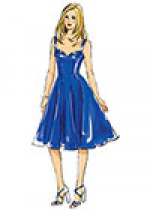 Выкройка Butterick — Платье с расклешенной юбкой - B5882-D5_12-20
