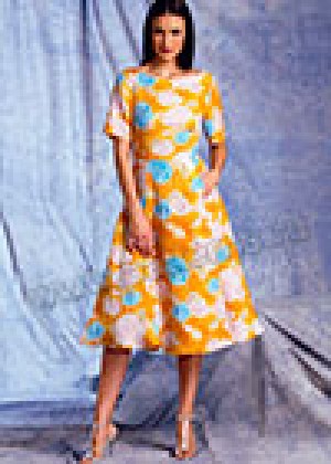 Выкройка Vogue — Платье с расклешенной юбкой и вырезом на спине - V1397-A5_6-14