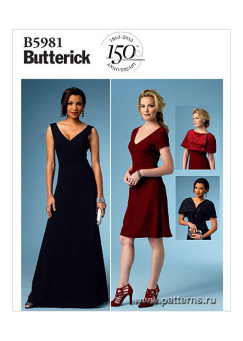 Выкройка Butterick — Платье - B5981 (снята с производства)