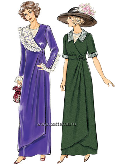 Выкройка Butterick — Ретро 1912: Платье - B6093