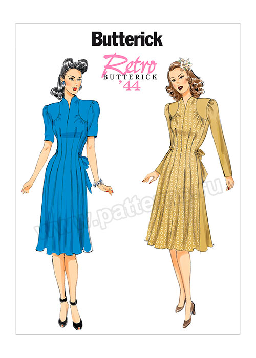 Выкройка Butterick — Ретро 1944: Платье - B6485