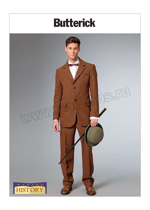Выкройка Butterick — Исторический мужской костюм - B6503-MWW_38-44