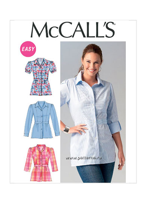 Выкройка McCall\'s — Женская рубашка - M6898 (снята с производства)
