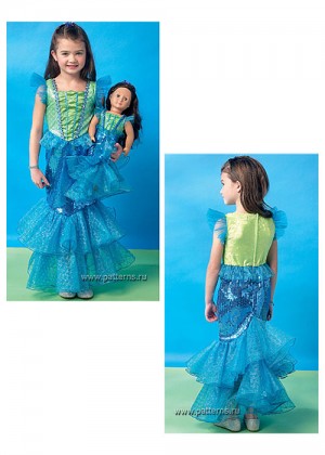 Выкройка McCall's — Карнавальное платье, Одежда для куклы - M7175