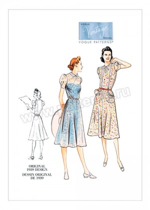 Выкройка Vogue — Стиль 1939: Платье - V9294-E5_14-22